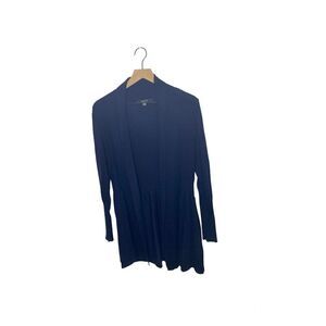 August Silk Blue Midi Knit Cardigan